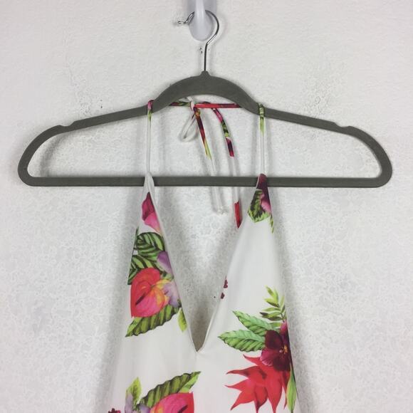 Privacy Please Elouise Floral Swimsuit XS Low Back One Piece Tropical Modest - Picture 4 of 14